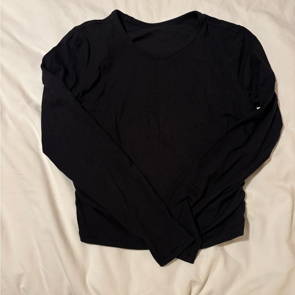 Cropped Ribbed Long Sleeve - Picture 2 of 4